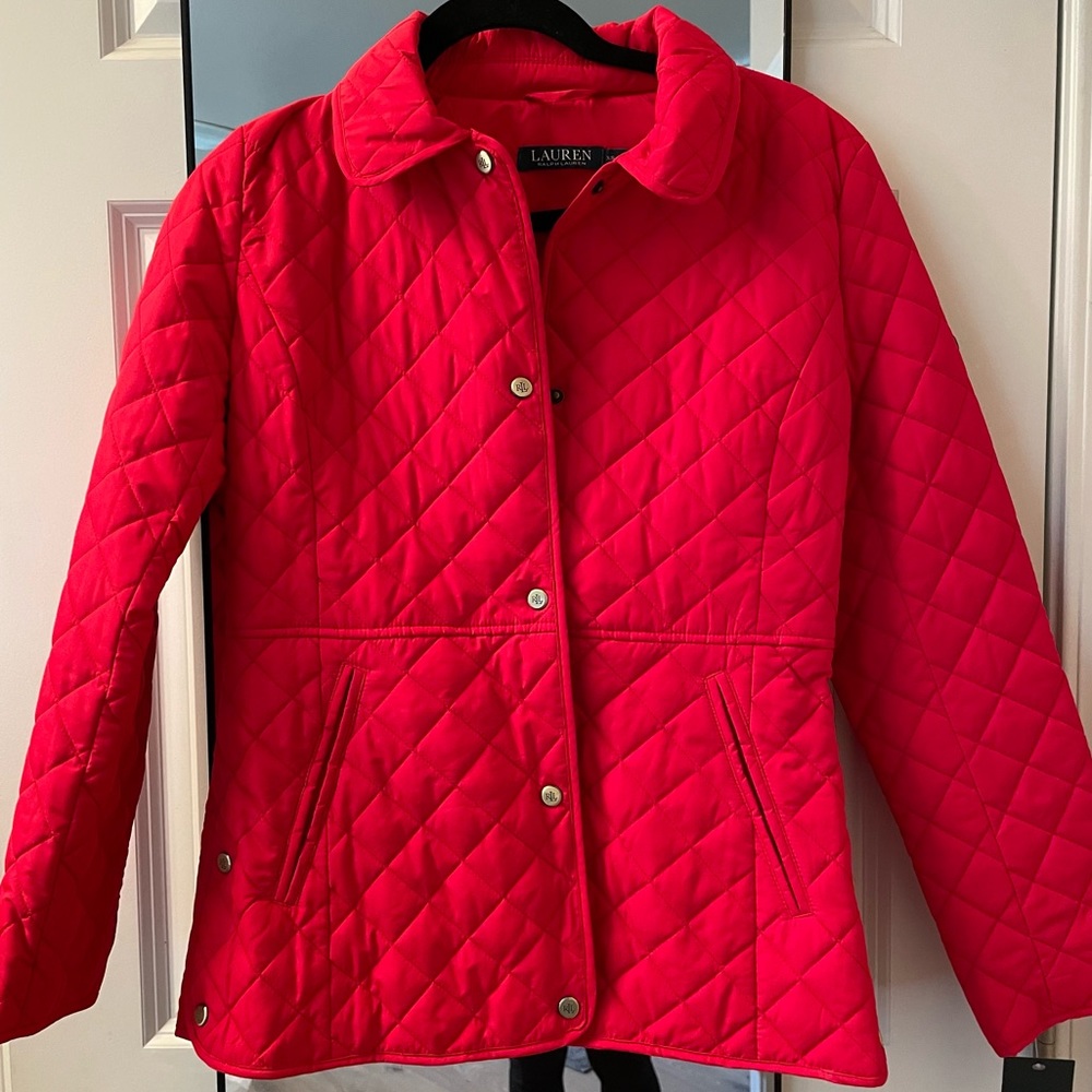 Lauren Ralph Lauren Snap Collar Quilted Coat